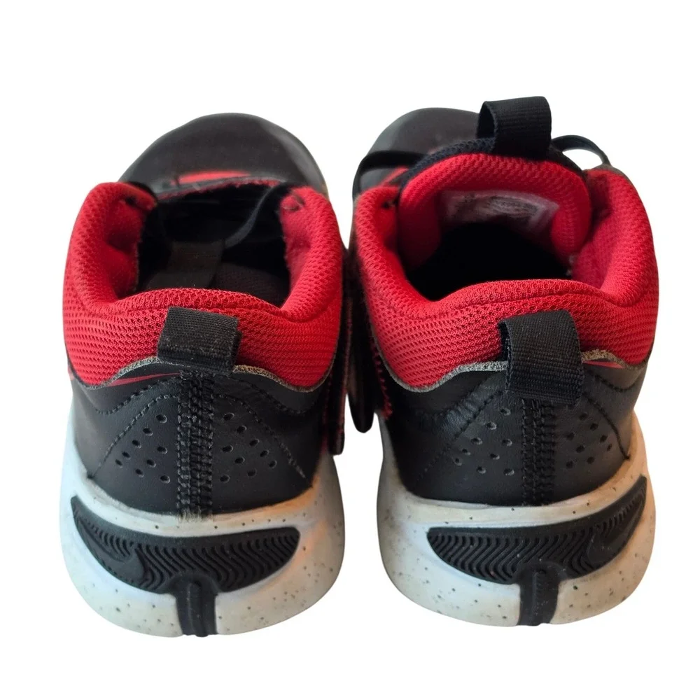 Nike Team Hustle D 11 Black Red White Kids Basketball Shoes DV8994-003 Size 13C